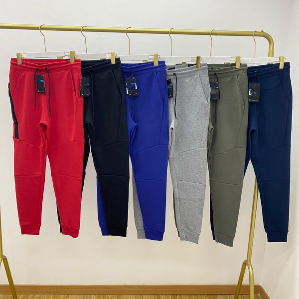 

men's pant man jeans designer large sports splice slim zipper pants cotton casual trousers ribbon hop selvedge purple straight pocket s, Black