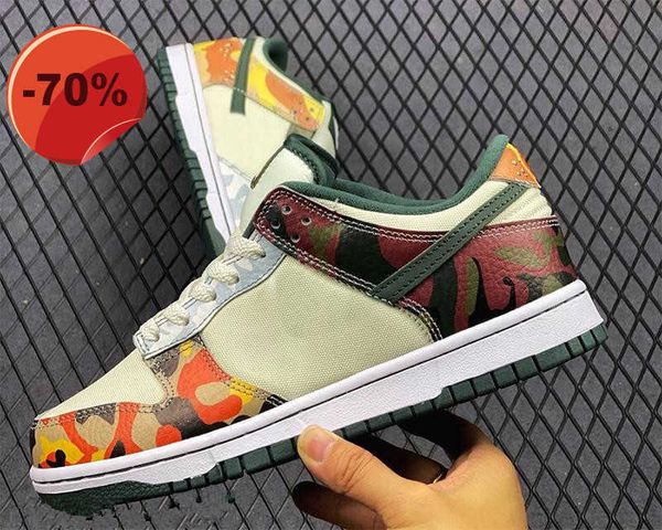 

shoes mens shoes dunks low sail multi-camo basketball shoe sports sneakers color sail/vintage green-total orange-white size, Black