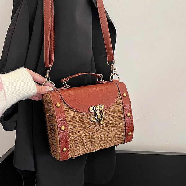 

evening bags women small straw handbags luxury designer ladies beach messenger fashion female crossbody