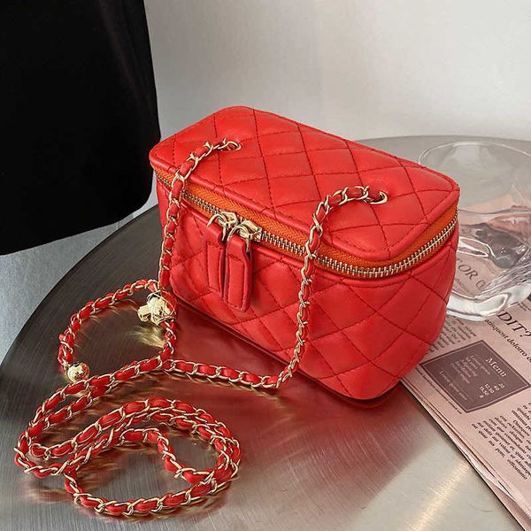 

evening bag lattice square box mini pu leather crossbody bags for women 2021 fashion women's designer handbags chain shoulder messenger