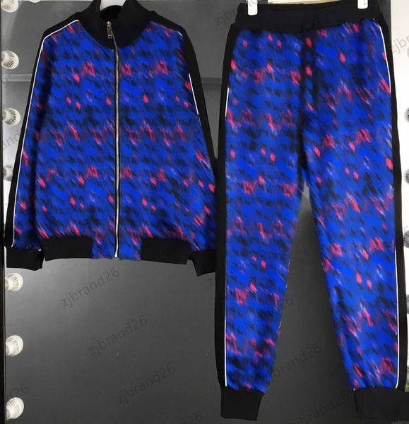 

two piece pants womens tracksuits printed pocket long sleeve zippered jacket elastic waist drawstring loose trousers fashion sports style w, White