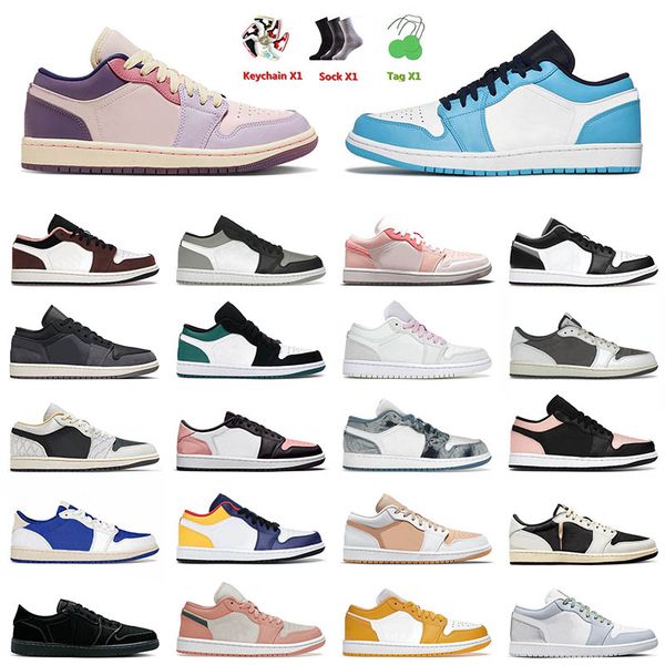 

2022 fashion mens basketball shoes 1 1s low easter unc sneakers shadow toe jumpman tropical twist neutral grey jorda j1 men women big size 1