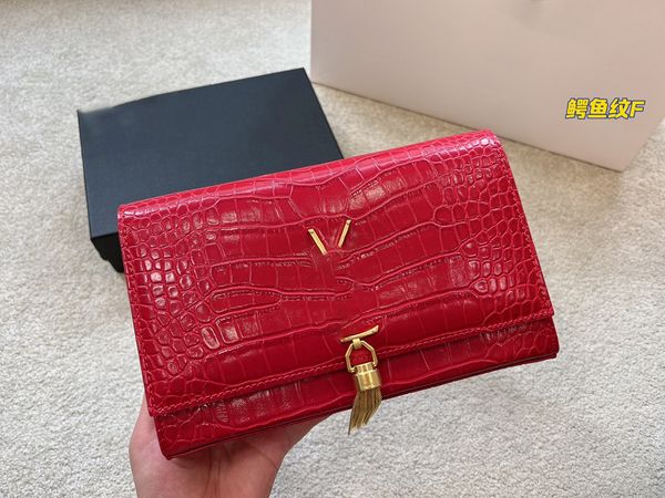 

shoulder bag luxury tote purse brand handbag message bags genuine leather cluth crossbody original 5a quality alligator kate 24cm gold chain