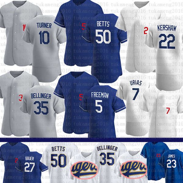 

50 mookie betts clayton kershaw baseball jersey los angeles cody bellinger freddie an justin trea turner julio urias zach mckinstry, Black
