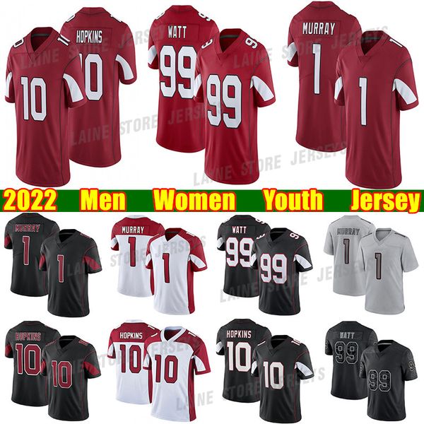 

1 kyler murray 99 jj. watt football jersey budda baker james conner deandre hopkins a.j. green zach ertz isaiah simmons eno benjamin rondale, Black;red