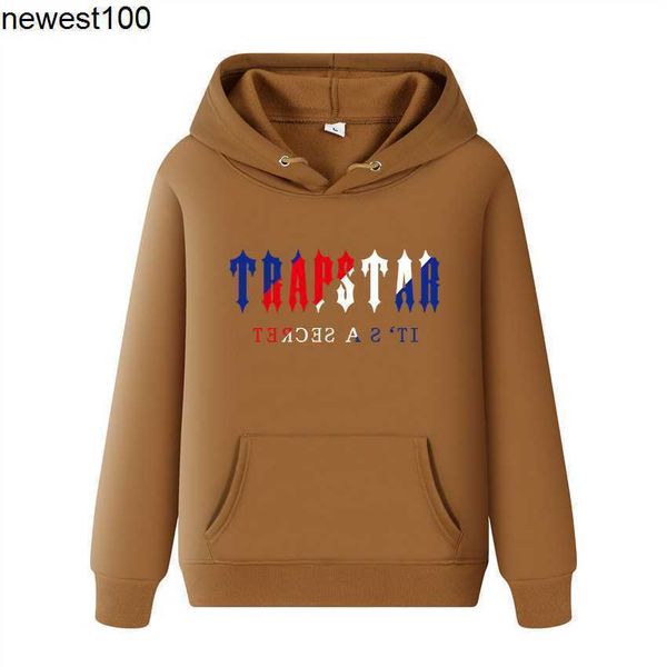 

men's hoodies sweatshirts designer trapstar letter print men's women's sportswear color fleece loose hoodie pullover, Black
