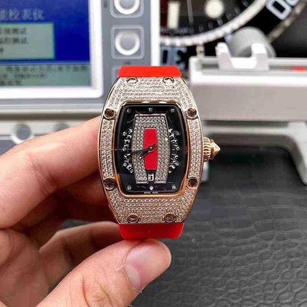 

luxury mens mechanics watches richa wristwatch business leisure rm007 automatic mechanical mill r watch full drill case tape women's wa