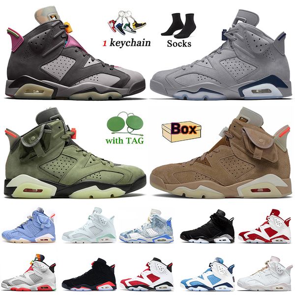 

with box jumpman 6 6s basketball shoes athletic women mens trainers georgetown washed denim british khaki bordeaux electric green infrared s