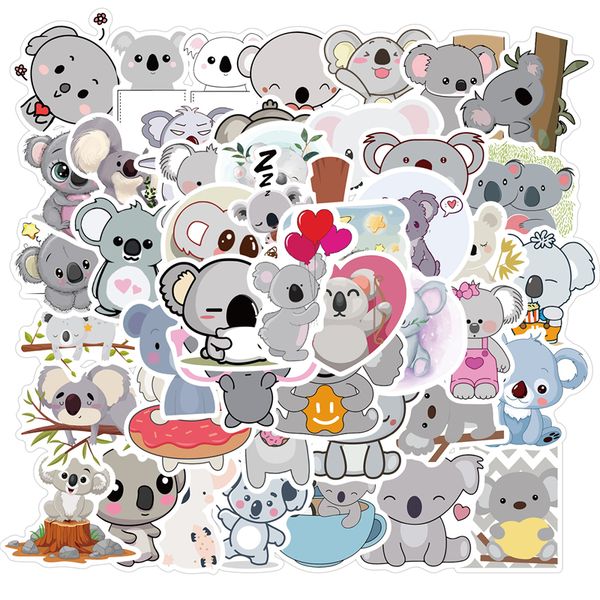 

50pcs cute koala animal stickers for kids teens vinyl waterproof sticker for lapbumper skateboard water bottles computer phone cny074