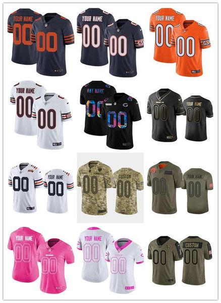

college wear jersey customized football chicago''bears''men women youth 100% embroidery s-6xl''nfl, Black