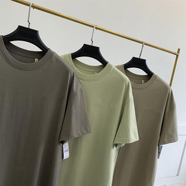 

21ss basic designer t shirts chest small logo street style short sleeve loose oversize cotton t-shirts for men and wo2338, White;black