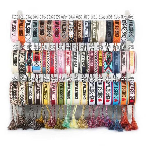 

women's fashion luxury bracelets d brand designer bangle embroidered braided bracelet wedding bohemian letter hand rope trinket men gir, Golden;silver