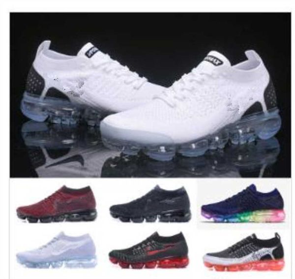 

2021 vapor knit max 2.0 volt air fly 1.0 mens runnings sports shoes sneakers safari cny red orbit women breathable shoes maxes size 36-45, Black;brown