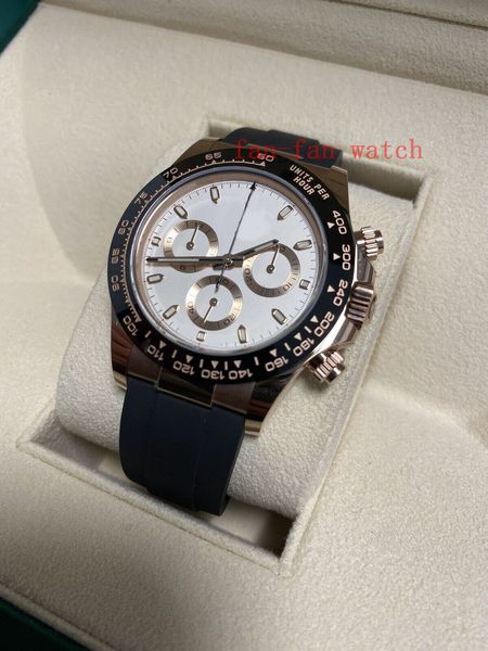 

wristwatches 40mm cosmograph black dial 12.4mm thickness 904l box papers ceramic chronograph working cal. cal.4130 full set mens watch116500, Slivery;brown