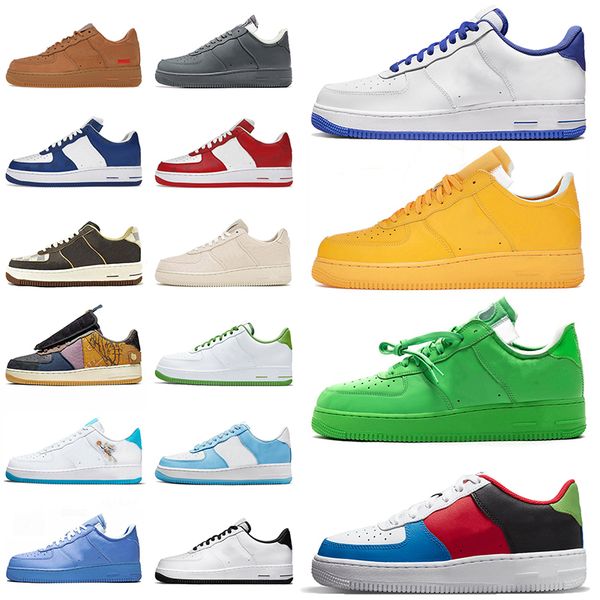 

classic 1 virgil casual shoes designer offs white brooklyn 1s lows sneakers wheat skeleton beige one low skate shoe us 11 uno sports men wom, White;red