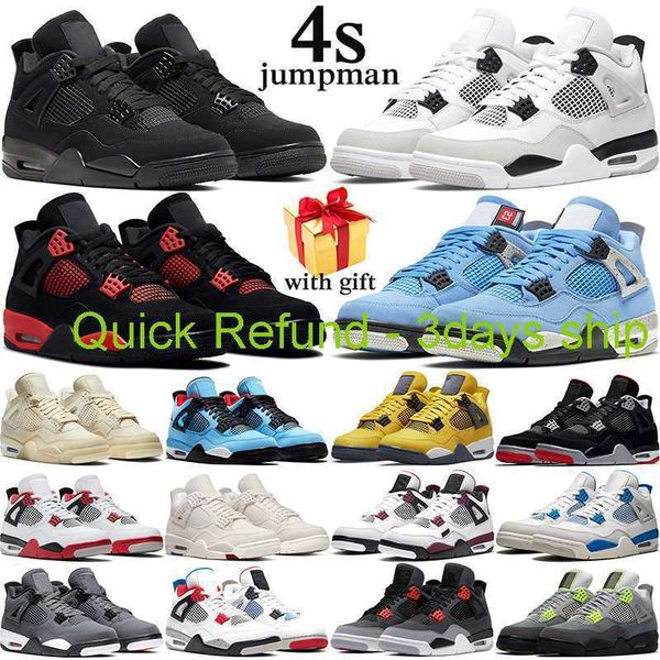 

quick refund men women jumpman 4 basketball shoes military black 4s cat black red thunder university blue infrared royalty cactus jack outdo
