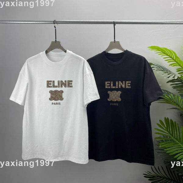 

2022ss spring and hoodie summer new sweatshirts shirt high jacket cotton printing short pants sleeve round neck panel t-shirt size s-m-l-xl-, Black;brown