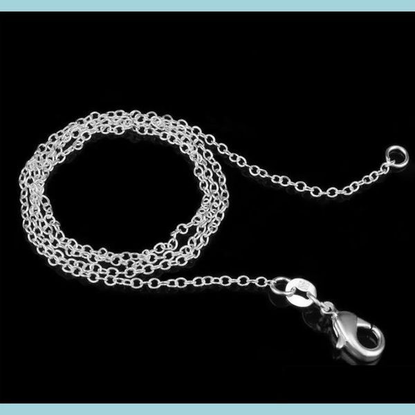 

chains 925 sterling sier plated link rolo chain necklace with lobster clasps 16 18 20 22 24inch women o jewelry drop delivery 2022 f dhmrf, Silver