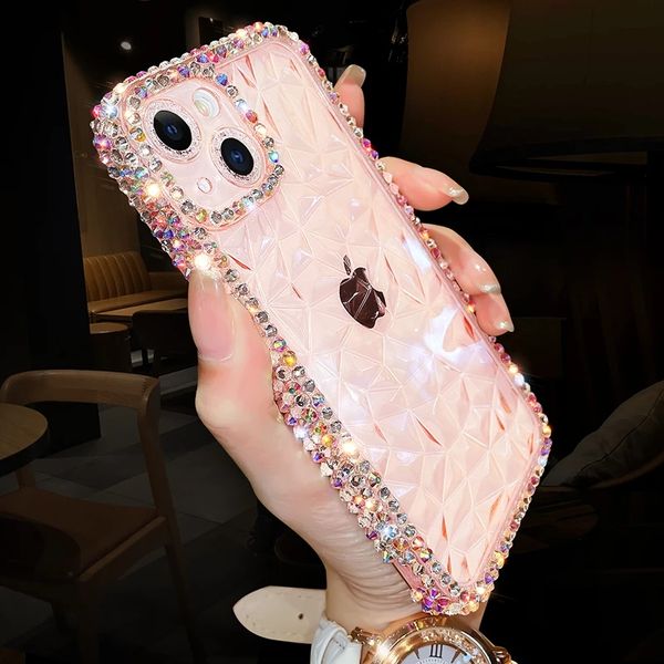 

luxury cases glitter bling diamond transparent soft phone case for iphone 14 13 12 pro max 11 x s xr 7 8 plus se3 clear silicone cover