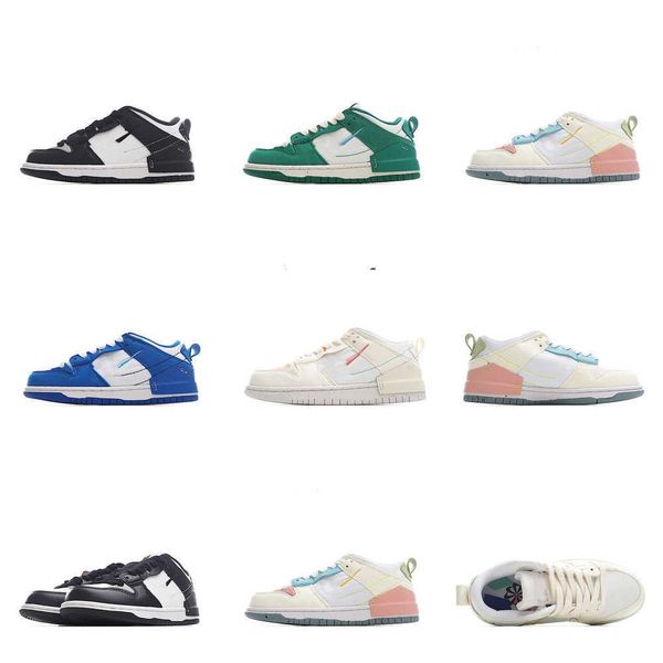 

designer kids low disrupt 2 running shoes panda white university blu pale ivory boys girls casual shoes hyper royal dunky baby toddlers trai