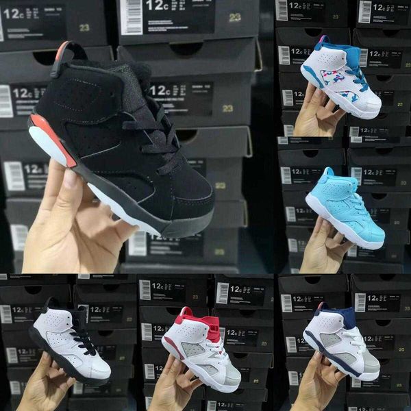 

children shoes sneakers trainers basketball 6s black cat kids boy girl british khaki sport blue size 22-37 eur