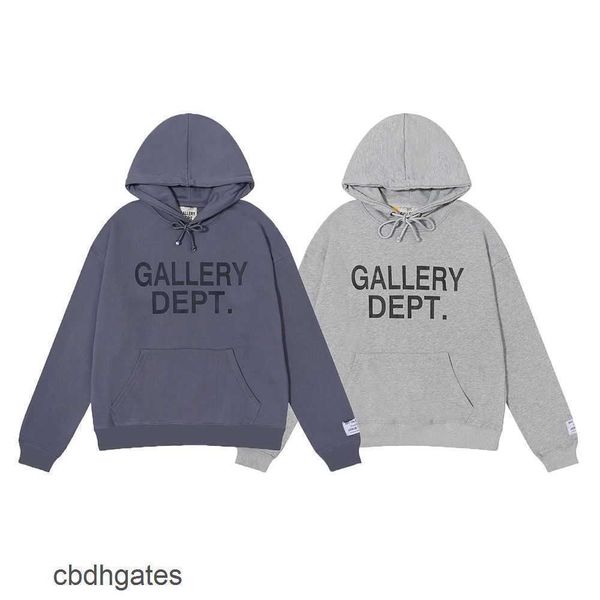 

dept sweaters streetwear niche galleryss designer fashion classic print high gram heavy cotton hoodie sweater for men women, Black