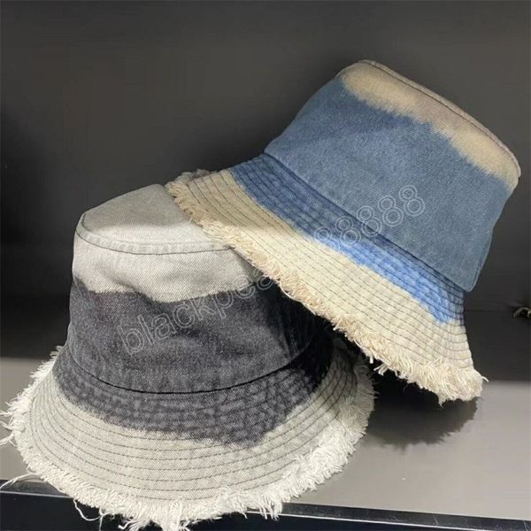 

bucket hat women autumn hats and caps patchwork washed denim hat hip hop solid wide brim cotton beach fishing cap panama, Blue;gray