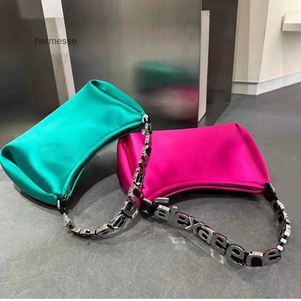 

evening bags alexanders designer wangs bag fashion metal letter silk satin 2022 spring summer new womens bag fashion handbags