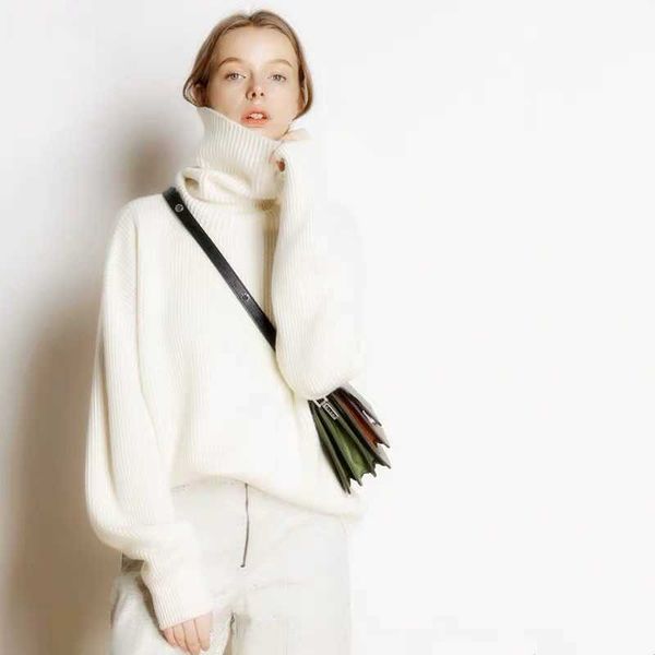 

women's sweaters women's cashmere sweater 2022 winter turtleneck pullovers solid korean lady jumper oversized winter wool knit chr, White;black