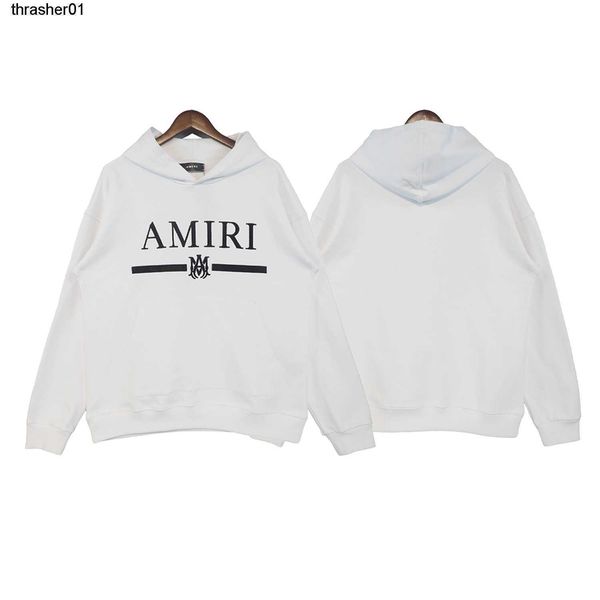 

men's hoodies designer sweatshirts fashion new amirs letter embroidered hoodie fashion pocket loose black long sleeve sweater fashion h