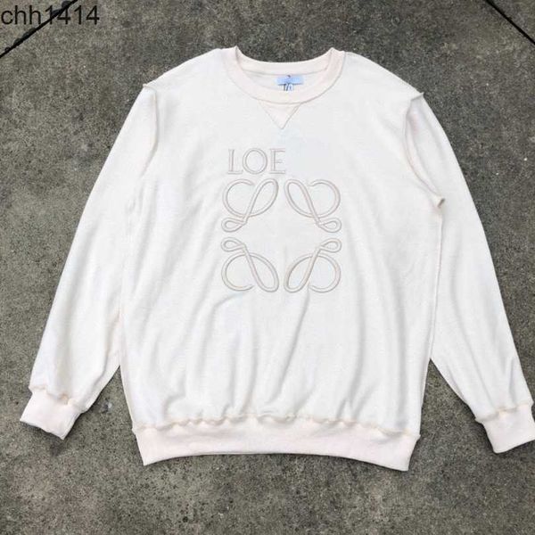 

chaopai luojia loewess couple autumn and winter classic large embroidery reverse wearing round neck sweater coat, Black