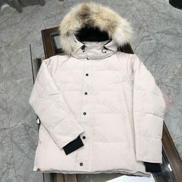 

2022 new designers coats mens womens down jackets veste homme winter puffer big fur hoody apparel fourrure outerwear i8qn#, Black