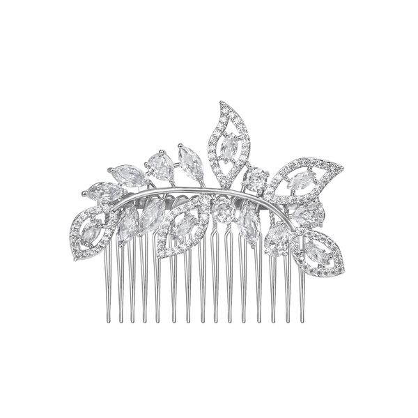 

yysunny fashion hair comb clips women crystal hair accessories bangs festival jewelry styling headdress wedding party insert combing, Golden;silver