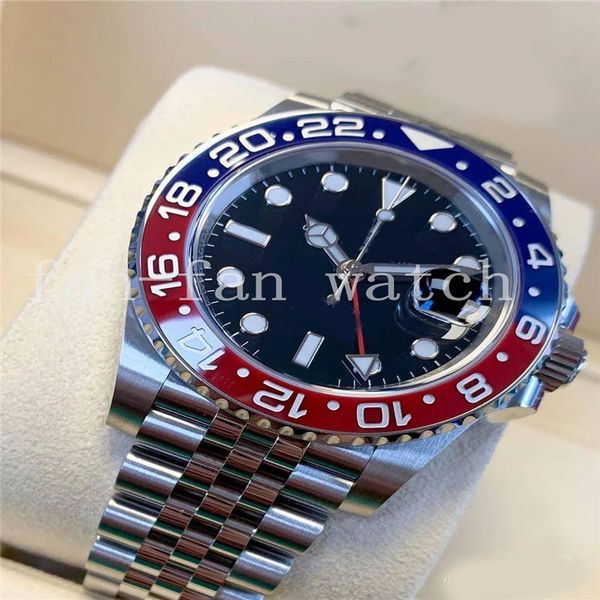 

bp factory fully automatic movement men watch 40mm 126710blro pepsi full set, Slivery;brown
