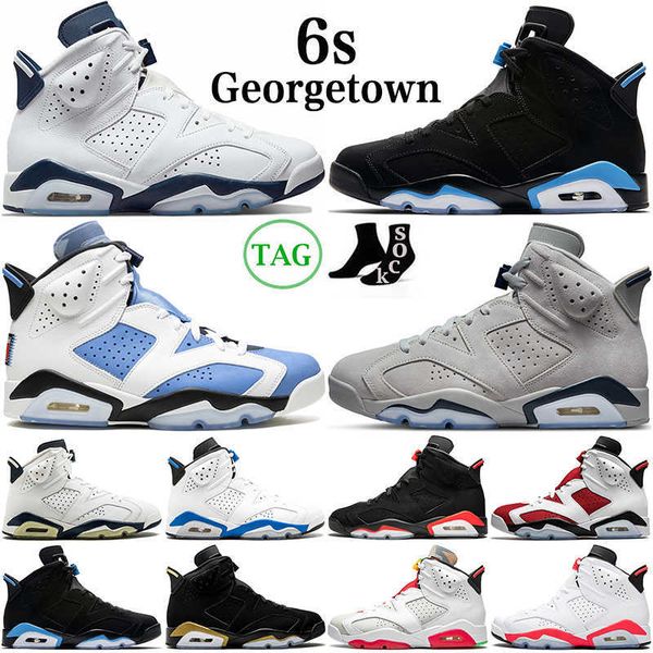 

6 6s mens basketball shoes university blue red oreo georgetown midnight navy cactus jack black infrared unc maroon men women outdoor sports