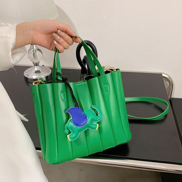 

evening bags fashion 2 pieces shoulder bag pleated stripe bucket handbags pu leather ladies crossbody for women desinger handbag purse