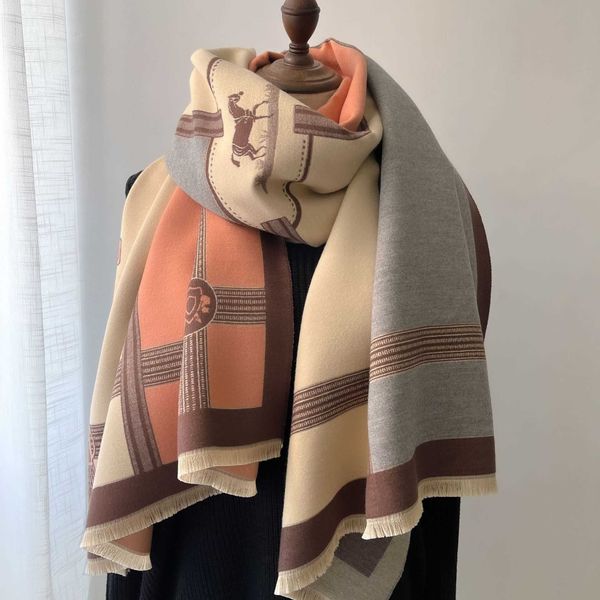 

scarves fashion new plain color matching belt pashmina scarv shawls women stylish soft large winter warm double sided cashmere scarf, Blue;gray