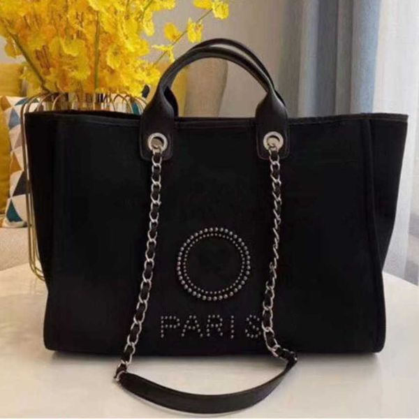 

pearl label luxury fashion beach bags brand ch evening bag designers canvas portable large capacity female handbag classic women big handbag