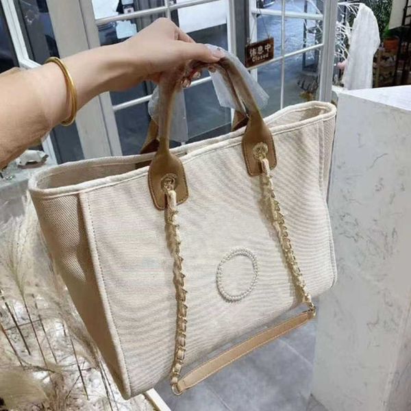 

label designers fashion pearl beach bags classic brand ch canvas evening bag luxury women female big handbags ladies backpack portable large