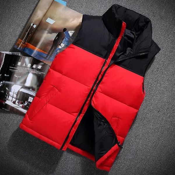 

man down vest jacket winter joint style vests coat men and women outerwear thicken outdoor warm jackets multi-pocket designer coat197i, Black