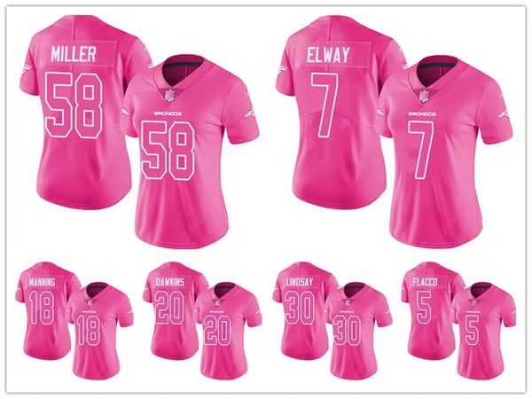 

college wear jersey denver''broncos''women men youth football pink rush fashion''nfl, Black