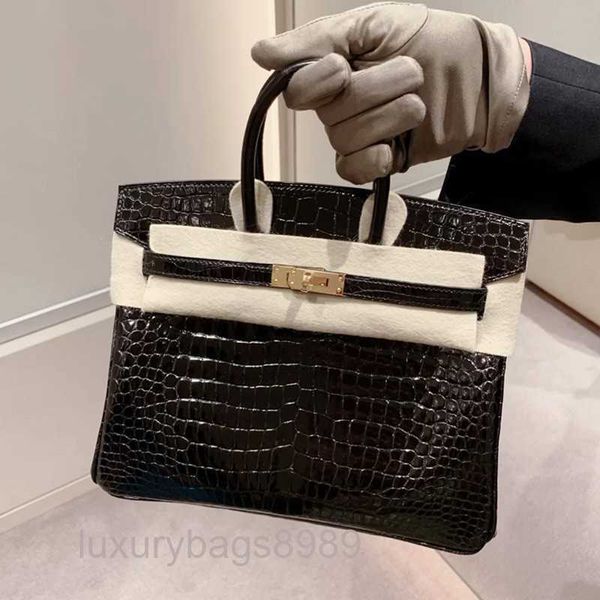 

designer bags herme women's handbags luxury genuine leather crocodile bag leather women's 2022 new fashion commuter versatile hand