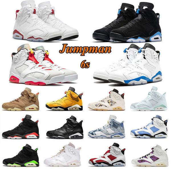 

jumpman 6 6s basketball shoes women men black infrared sail brown metallic silver midnight navy oreo sneakers mens trainer