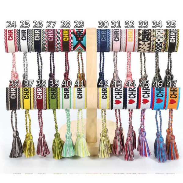 

women's luxury fashion bracelets designer brand d bangle jewelry embroidered word woven bracelet letter rope classic tassel girl men co, Golden;silver