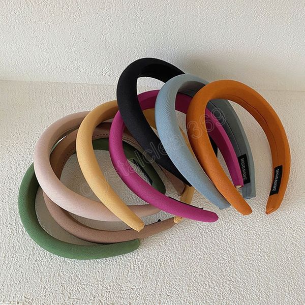 

color satin fine side headband fashion hair accessories women trend simple casual hairbands hair band girl headwear, Slivery;white