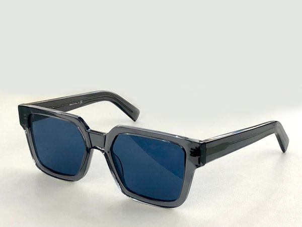 

square sunglasses 03z grey crystal/blue lens men women sunnies uv400 eyewear, White;black