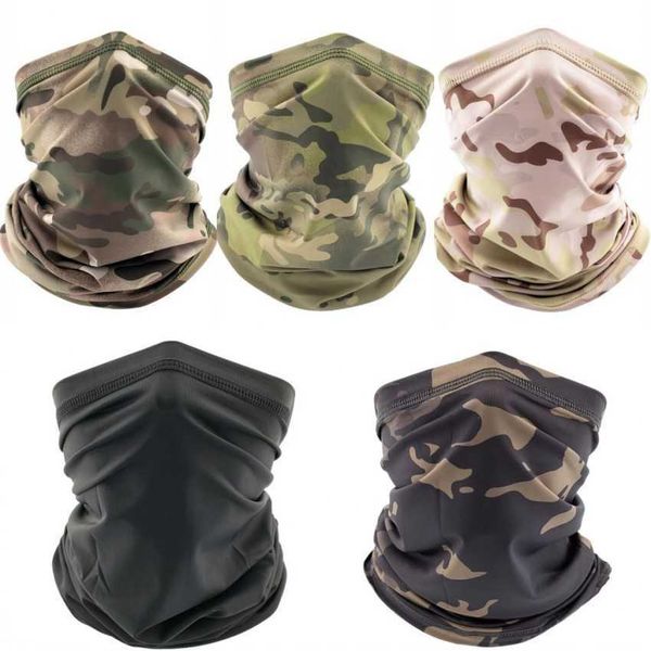

scarves outdoor riding sunscreen ice silk sports quick-drying stretch heaear camouflage scarf, Blue;gray