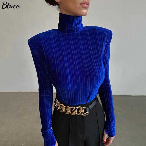 

women's sweaters women spring autumn y2k retro blue turtleneck backless bodycon rompers female velvet casual long sleeve bodysuit t221, White;black