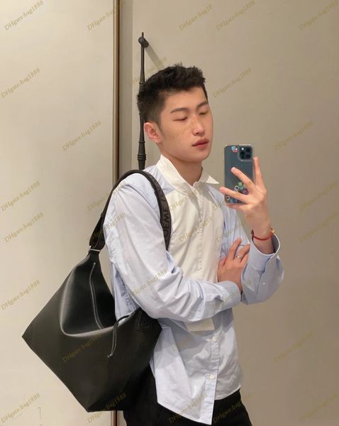 

new cowhide jacquard fabric bag fashion designer large capacity cubi crossbody bag men's casual anarram embossed shoulder handbag