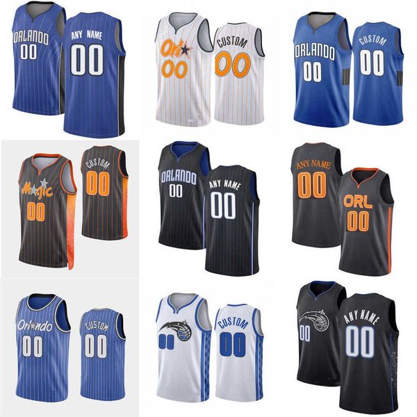 

75th custom men women youth orlando''magic''7 michael carter-williams 13 r.j. hampton 14 gary harris jonathan 1 isaac ba, Black;red